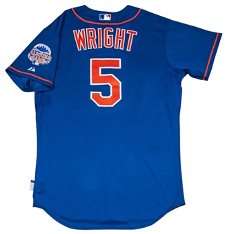 2013 David Wright Game Used New York Mets Alternate Home Jersey (MLB Auth/Mets COA)
